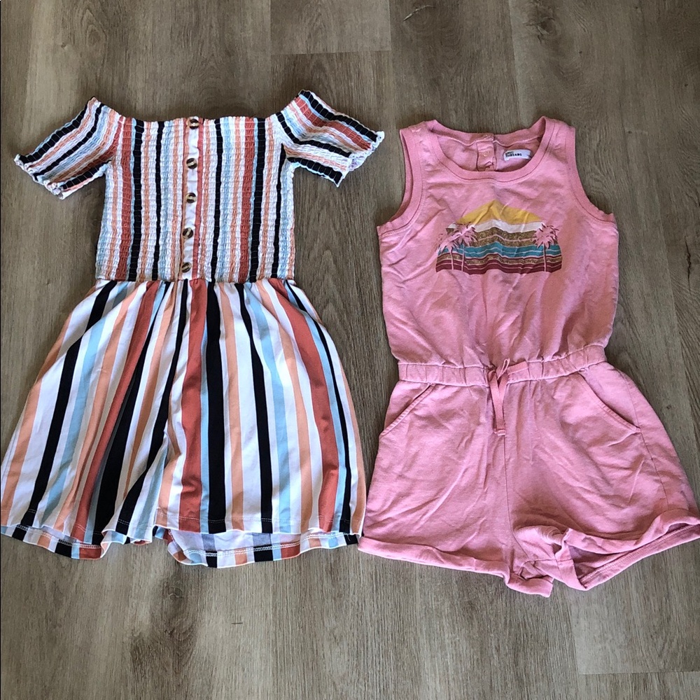 Girls romper bundle size large